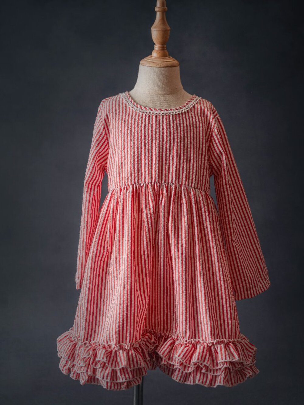 Lace &  Lads Candy Cane Twirl Dress, size 5/6 XXL